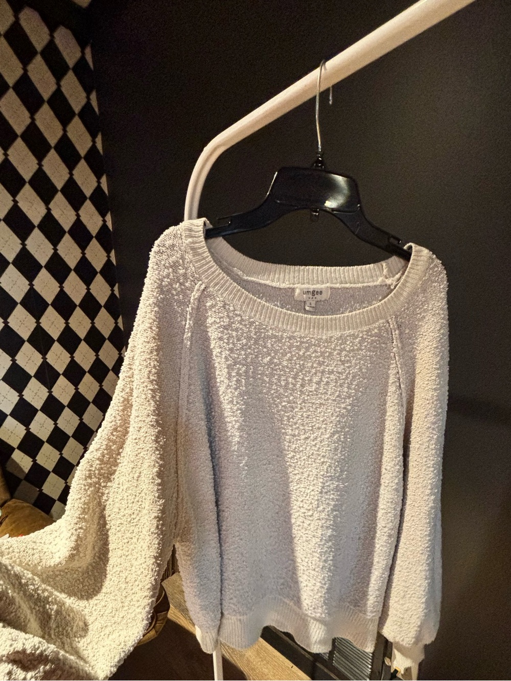 Umgee Cream Textured Crewneck Sweater